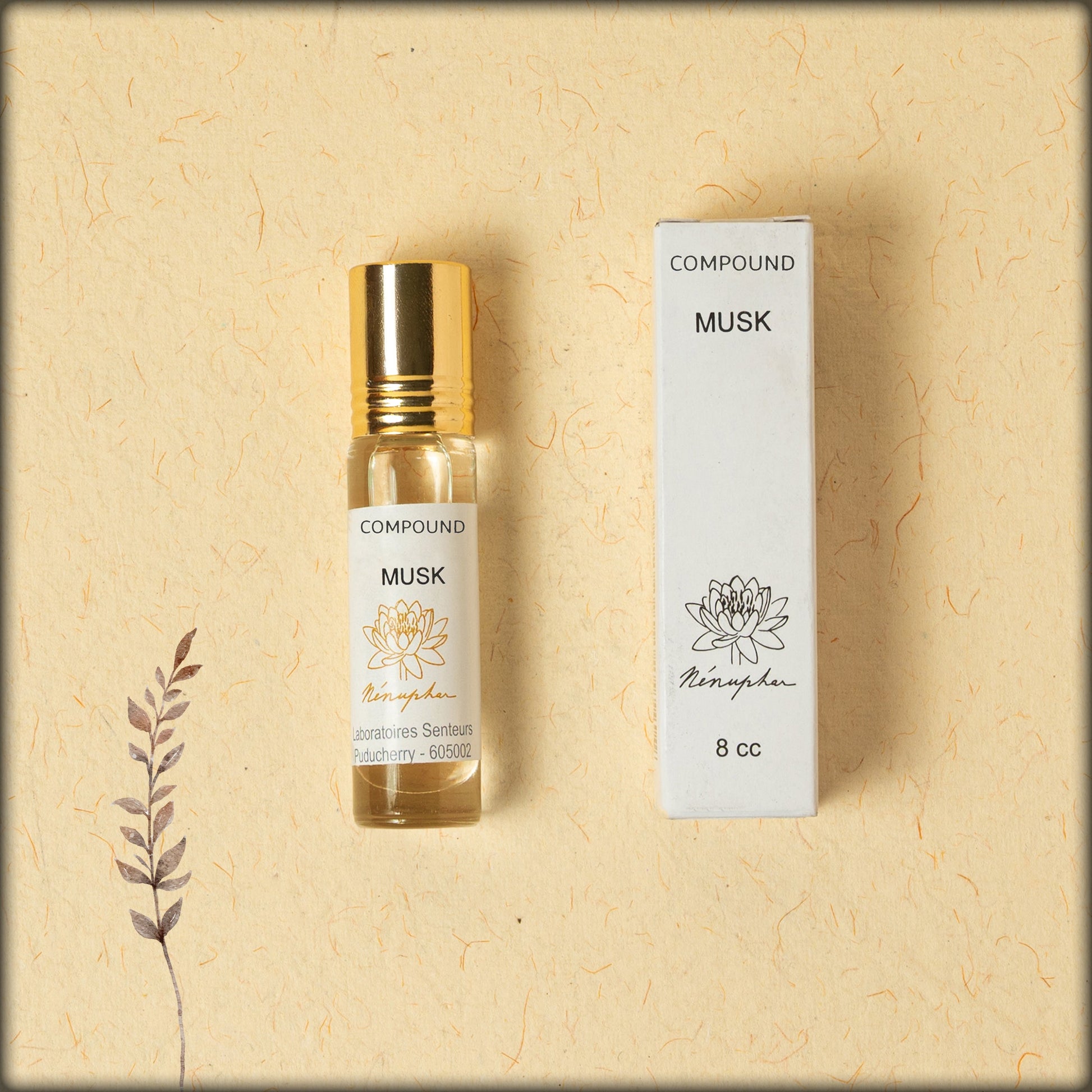online shopping musk roll-on perfume oil with a rich and long-lasting aroma, alcohol-free natural attar for men and women, perfect for daily wear from sri aurobindo ashram available at aura store puducherry