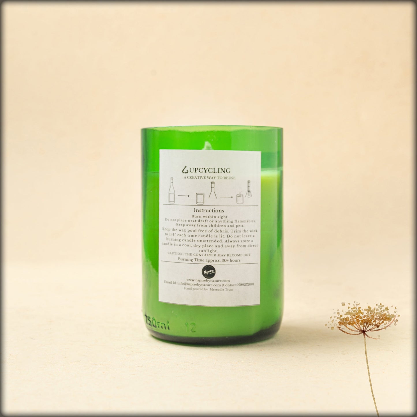 nspire sandalwood pure soy wax candle