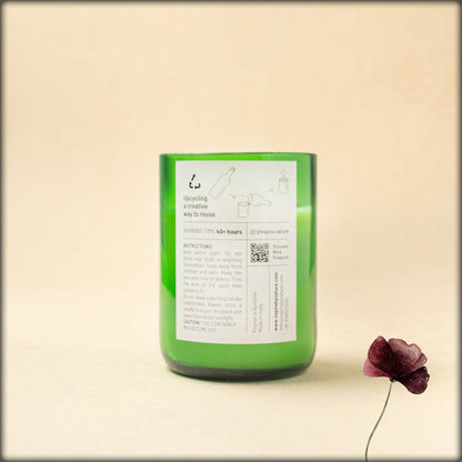 nspire wild rose pure soy wax candle