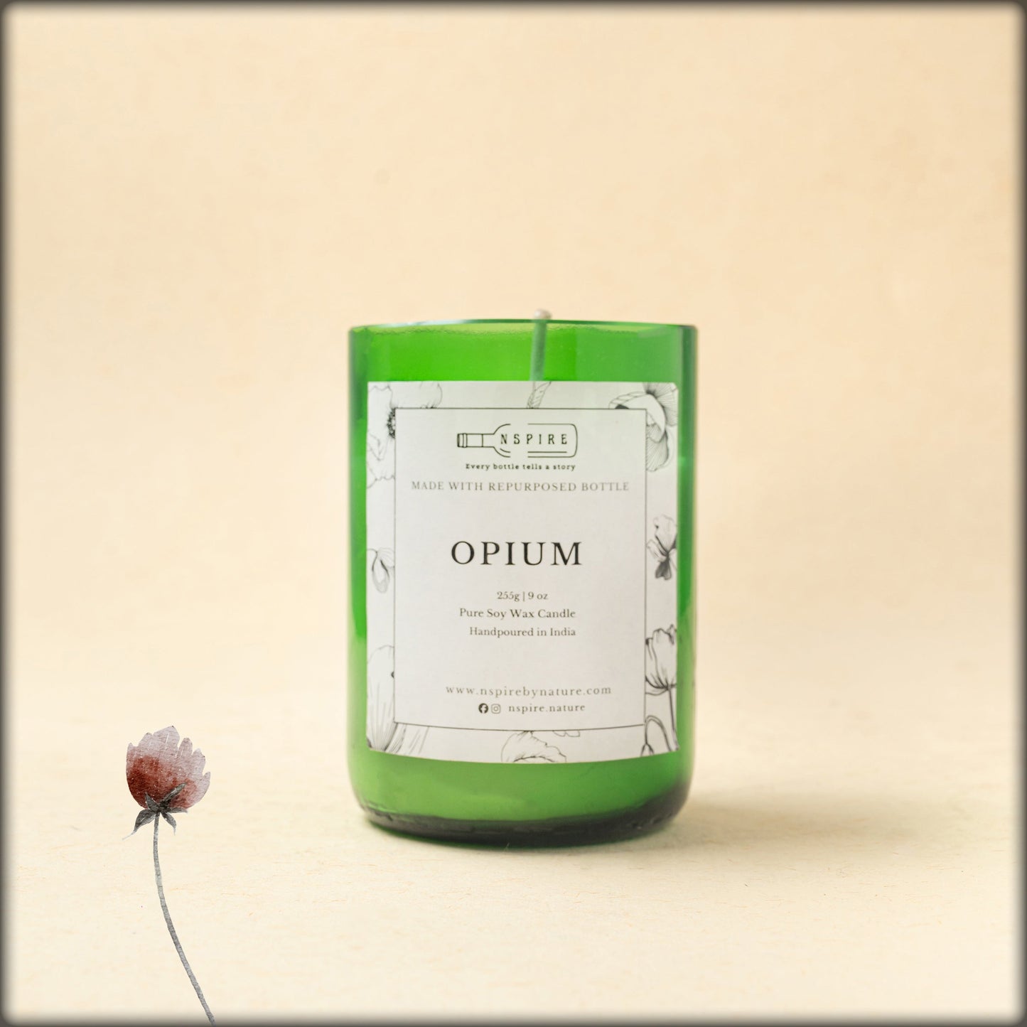 nspire opium pure soy wax candle
