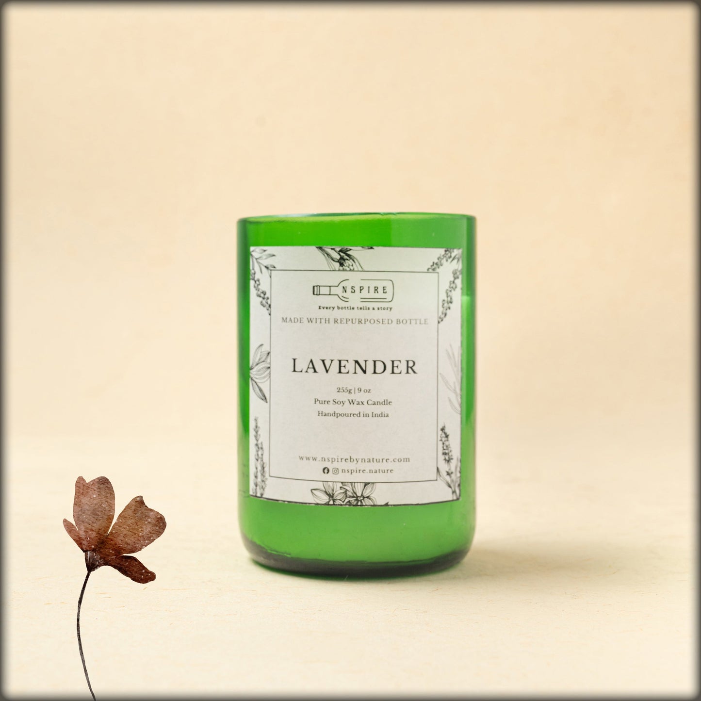 nspire lavender pure soy wax candle