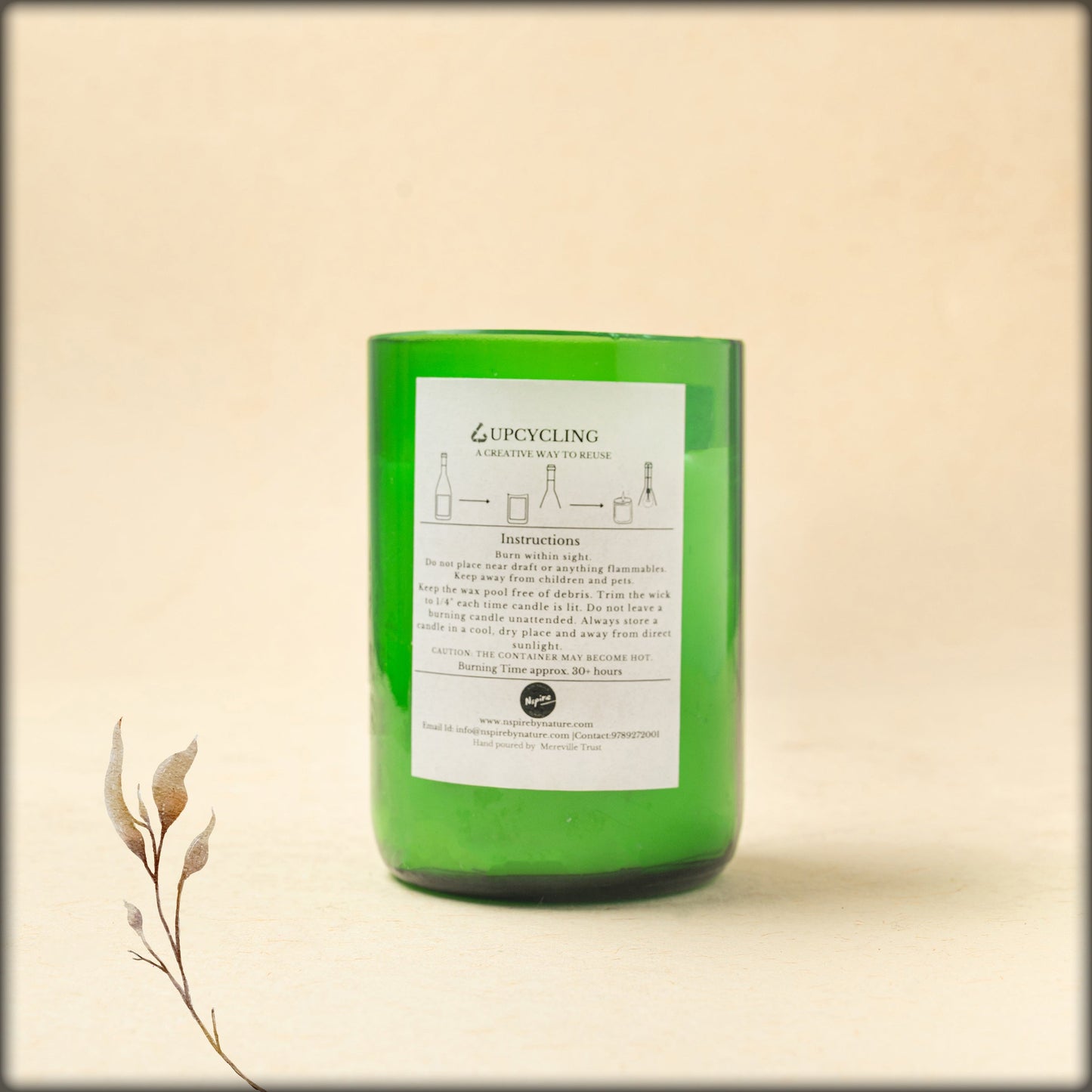 nspire lavender pure soy wax candle