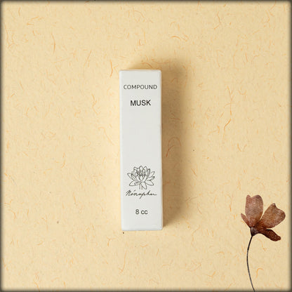 buy now Natural musk attar roll-on perfume oil with a deep, sensual scent, alcohol-free long-lasting fragrance for men and women in aura boutique pondicherry