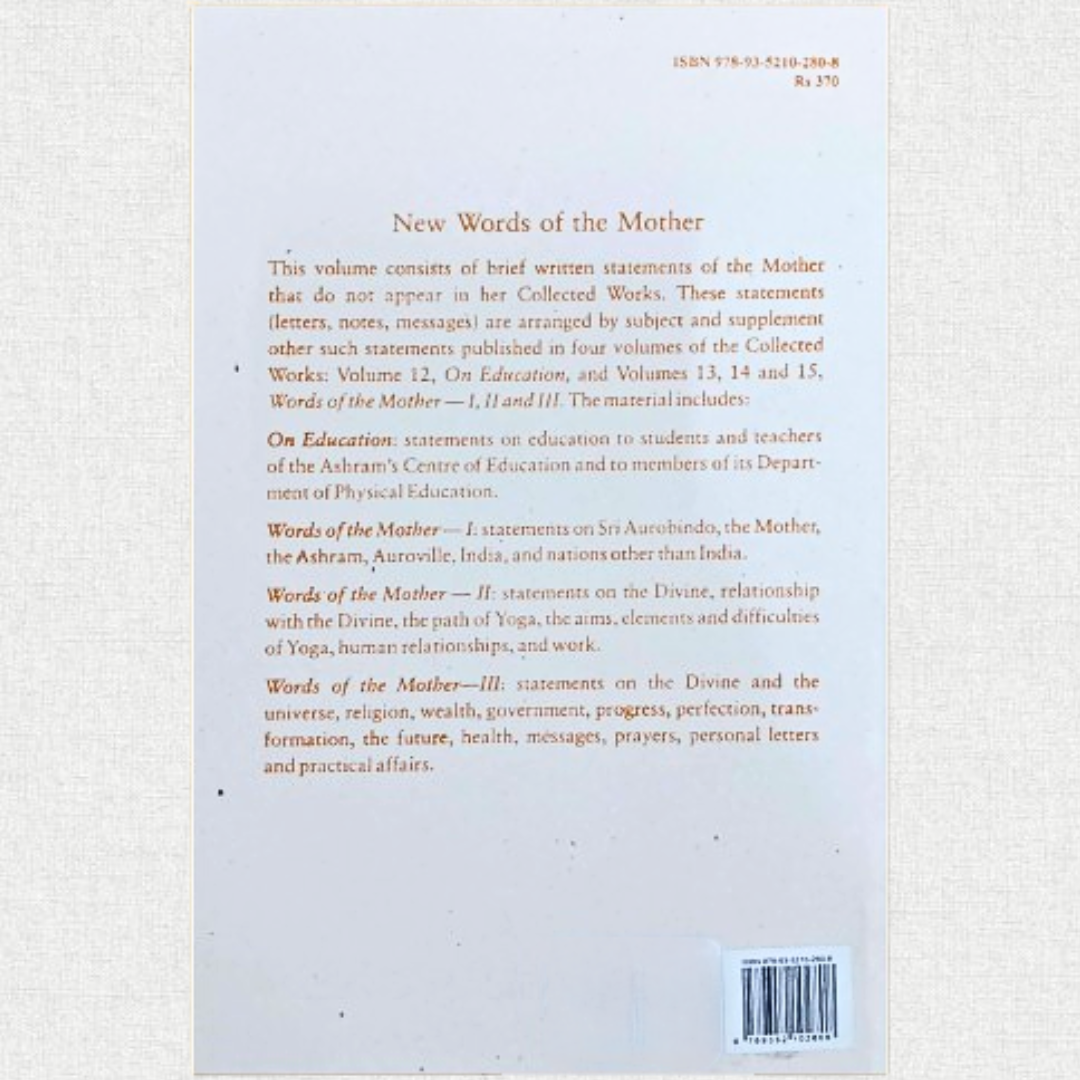 New Words of the Mother - The Mother