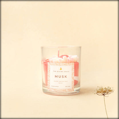 the divine grace musk pure soy wax candle