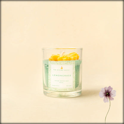 the divine grace lemongrass pure soy wax candle