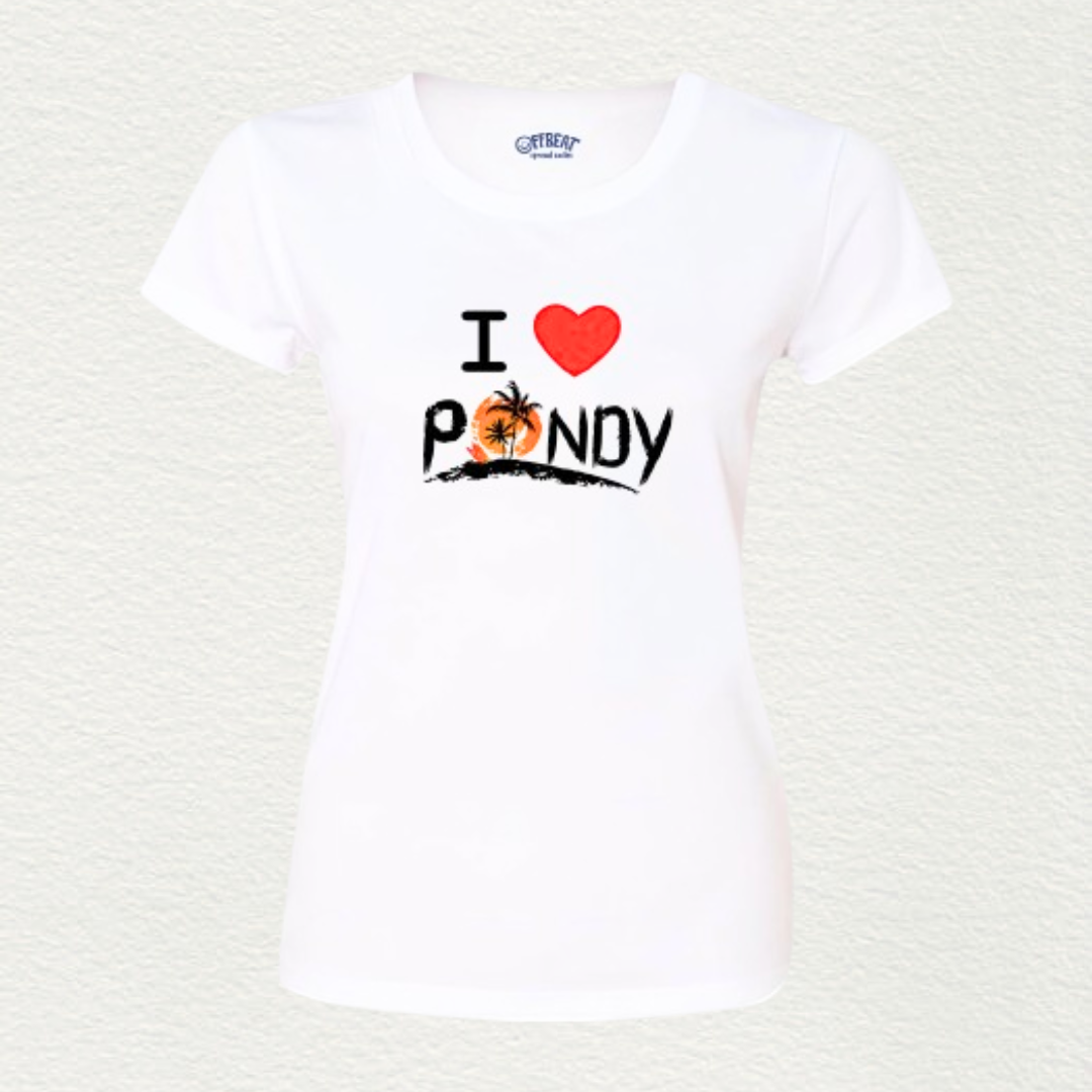 Pondy Women White T-Shirt