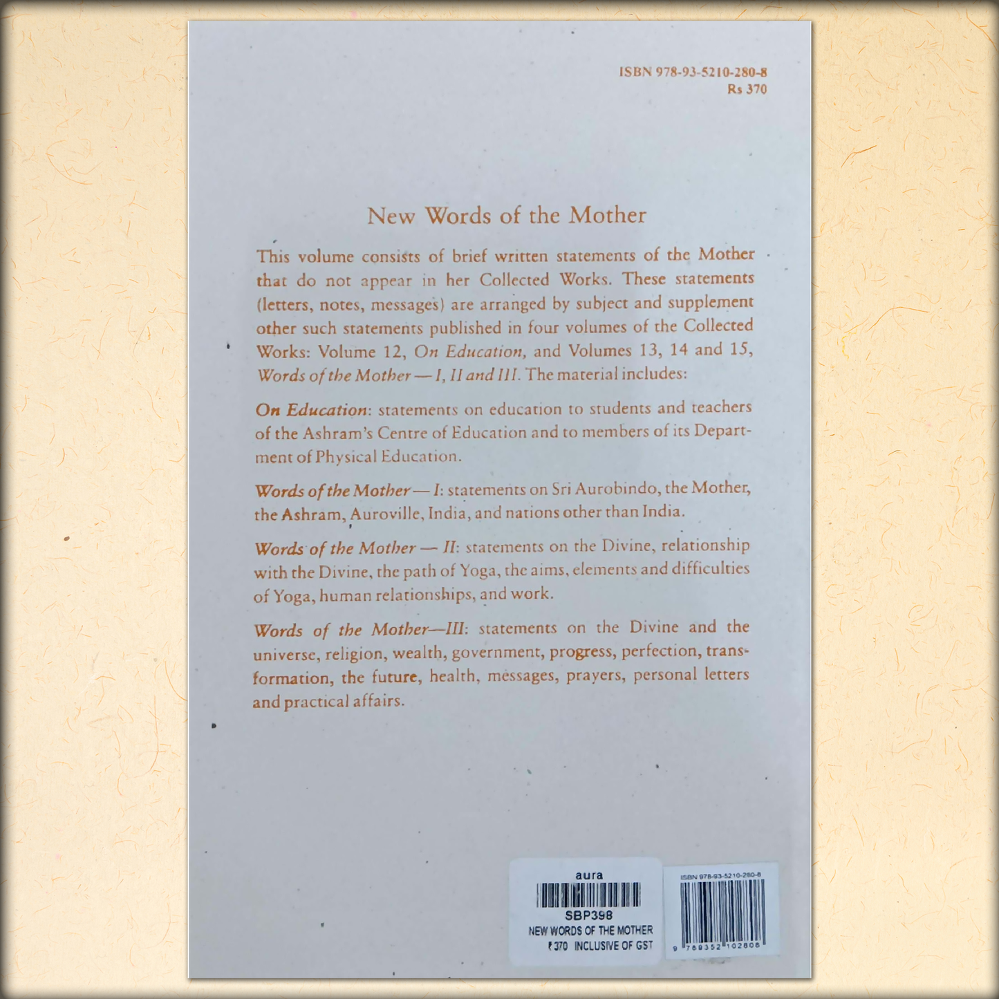 New Words of the Mother - The Mother