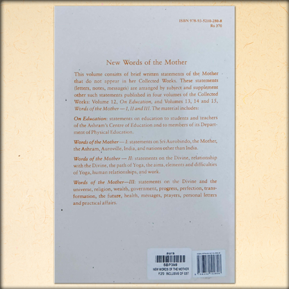 New Words of the Mother - The Mother