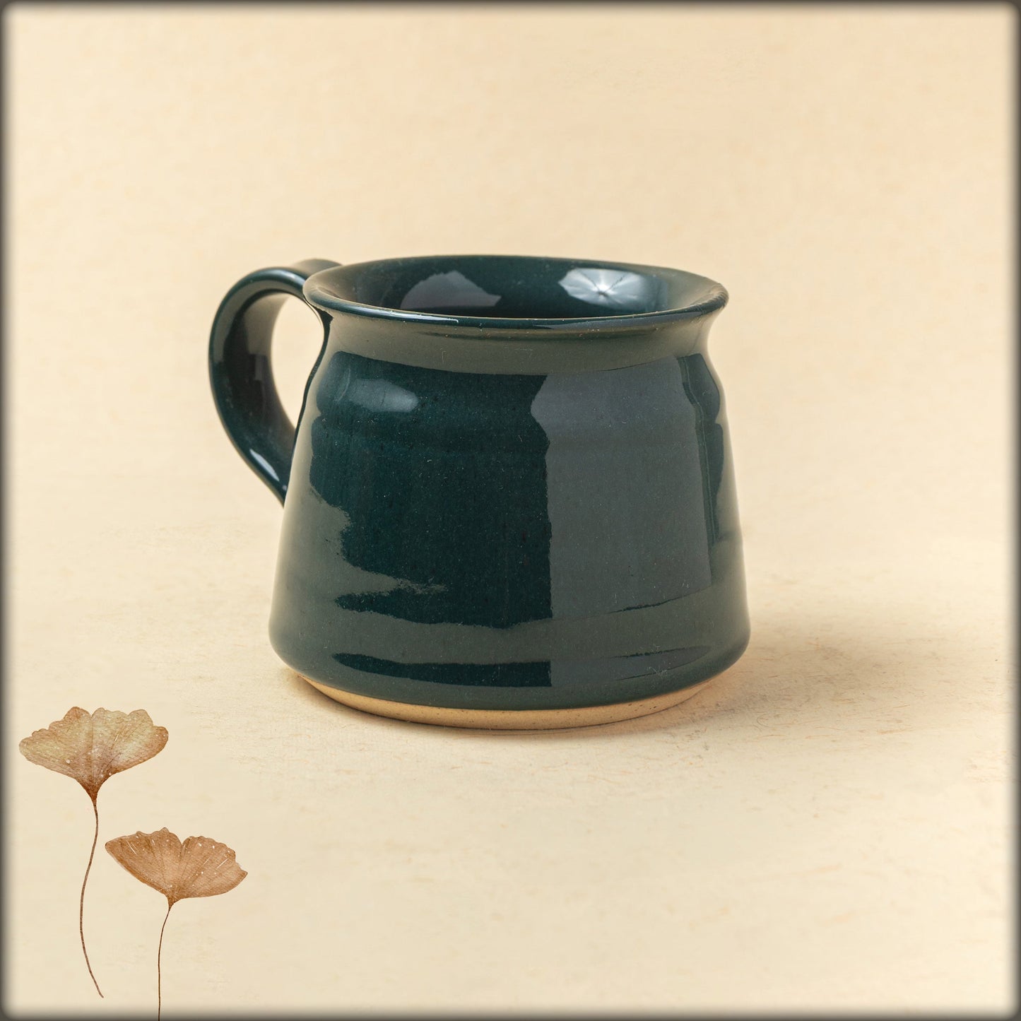 aura teal blue tea cup