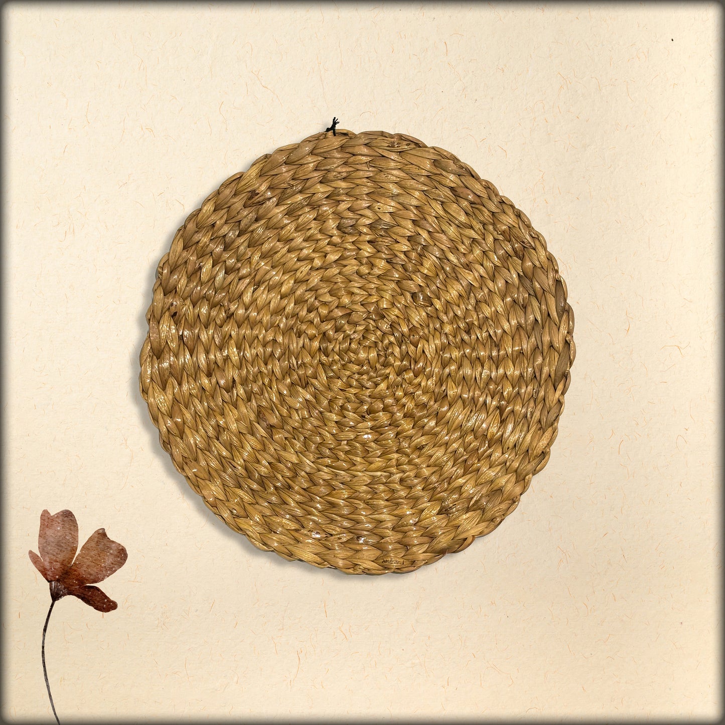 aura handwoven water hyacinth pot trivet - small