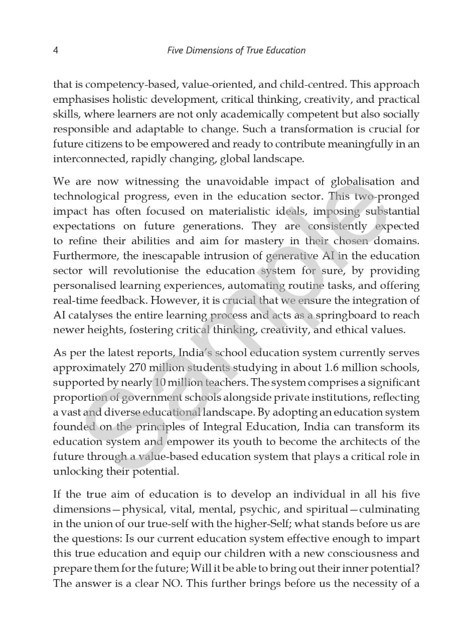 Five Dimensions of True Education - Empowering Educators For The Future (Hardcover)