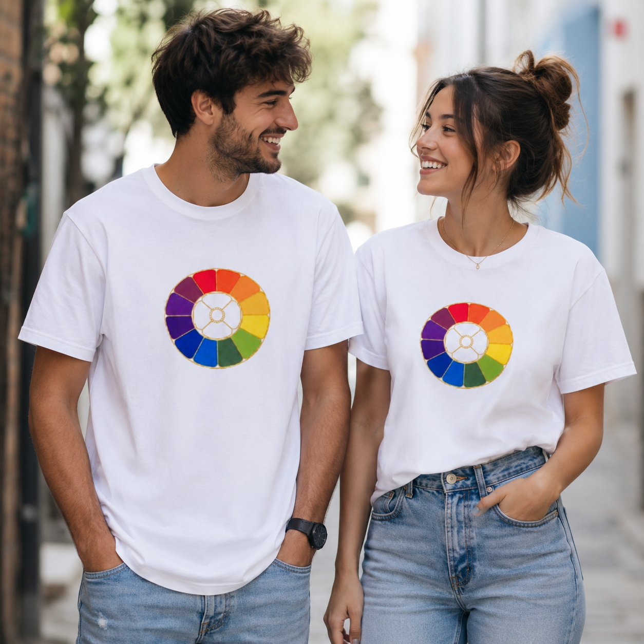 unisex printed cotton t-shirt (The Mother's symbol)