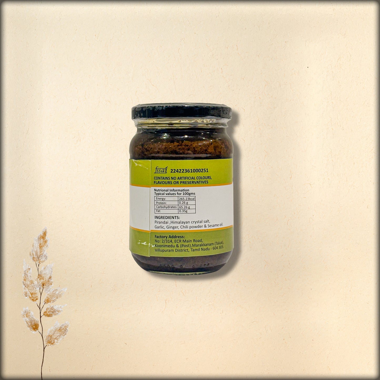 pirandai thouvayal pickle (veldt grape)