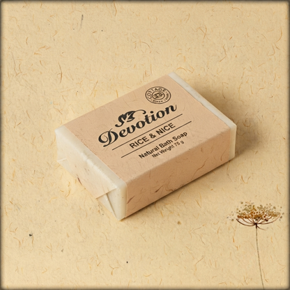 rice natural bath soap - devotion