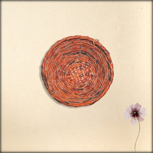 aura recycled paper orange storage basket