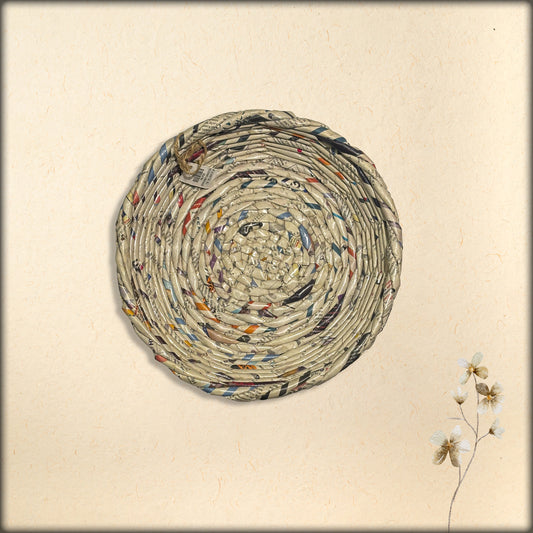 aura recycled cylindrical basket - olive