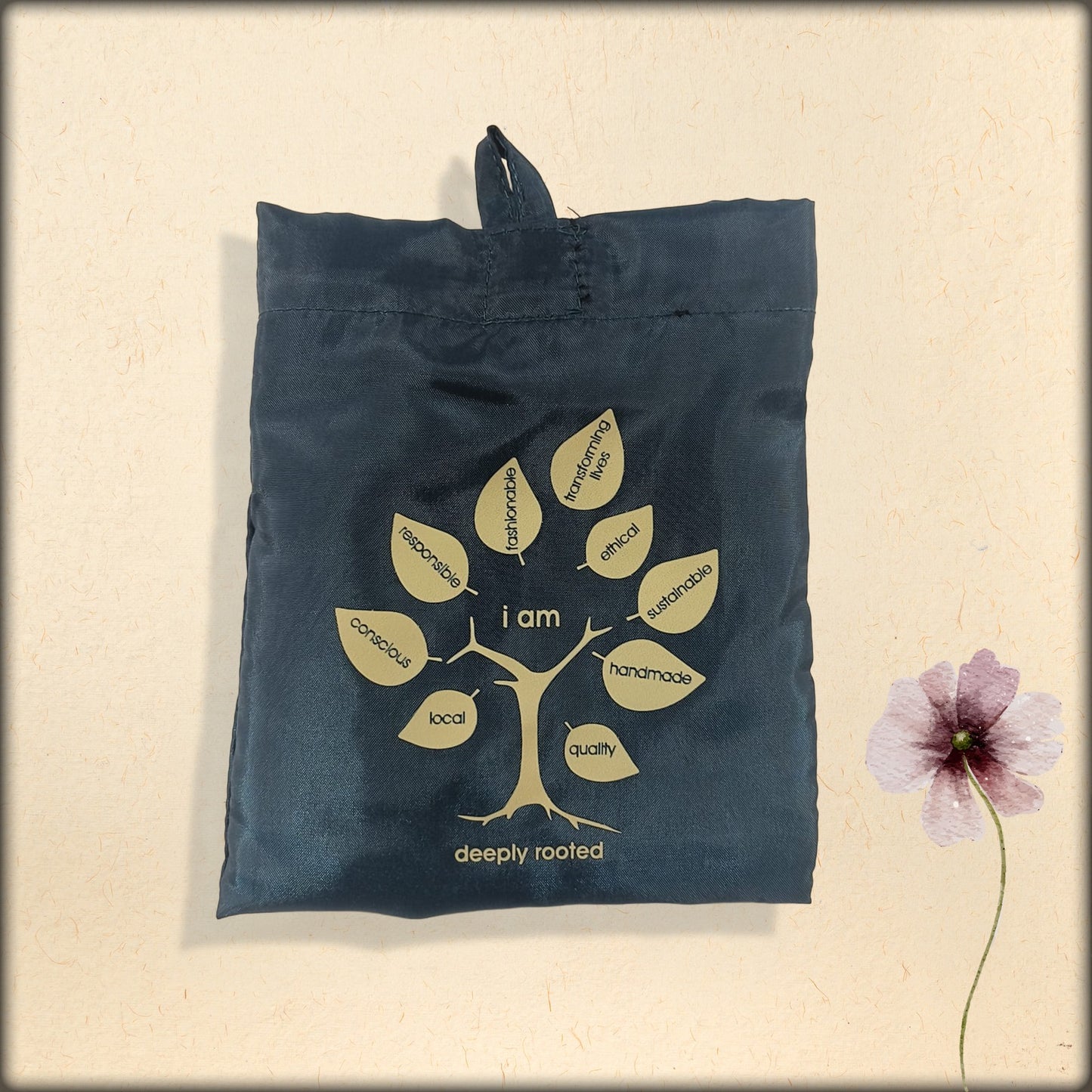 aura foldable shopping bag | eco-friendly, reusable & compact tote