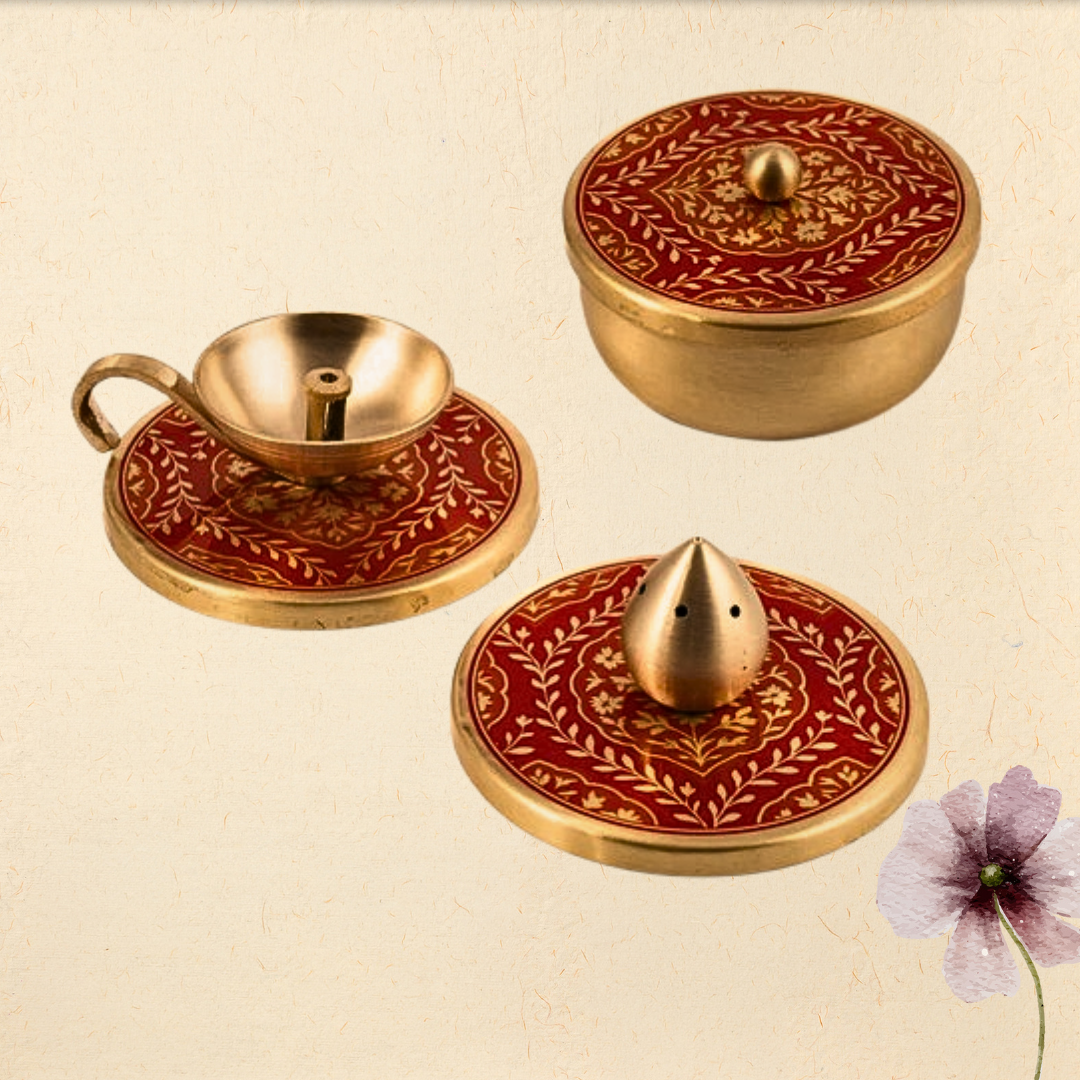 Gift Box : Sanskaar Diya + Incense Holder + Mutli Purpose Container