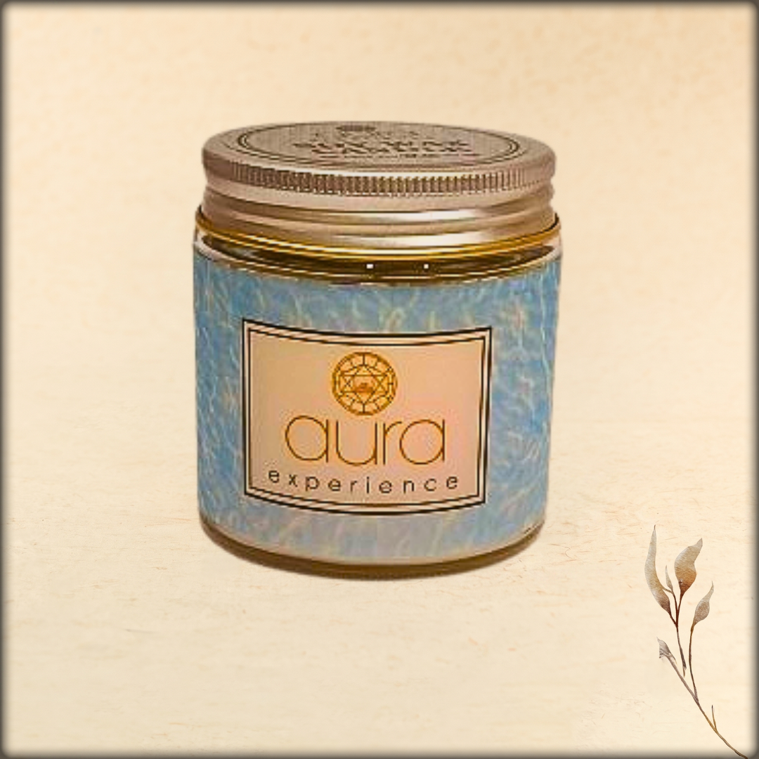 aura aromatic soya glass candle