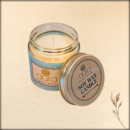 aura aromatic soya glass candle