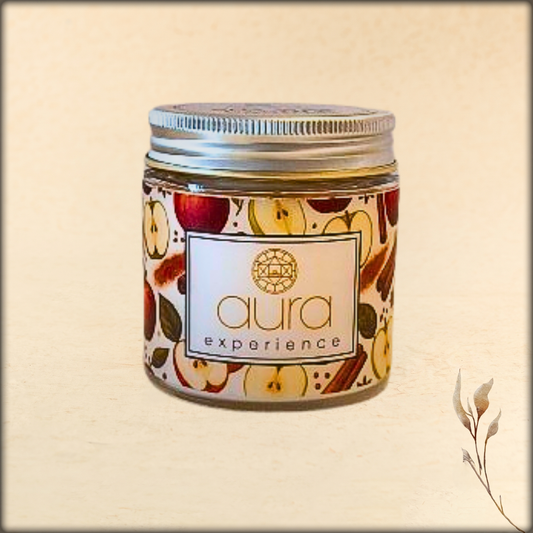aura aromatic soya glass candle