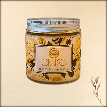 aura aromatic soya glass candle