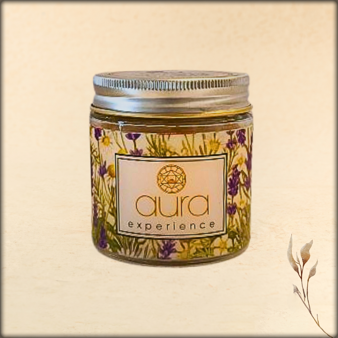 aura aromatic soya glass candle