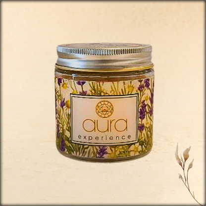 aura aromatic soya glass candle
