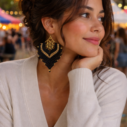 Aura Handmade Crochet Boho Earrings | Lightweight Macramé Women's Jewelry