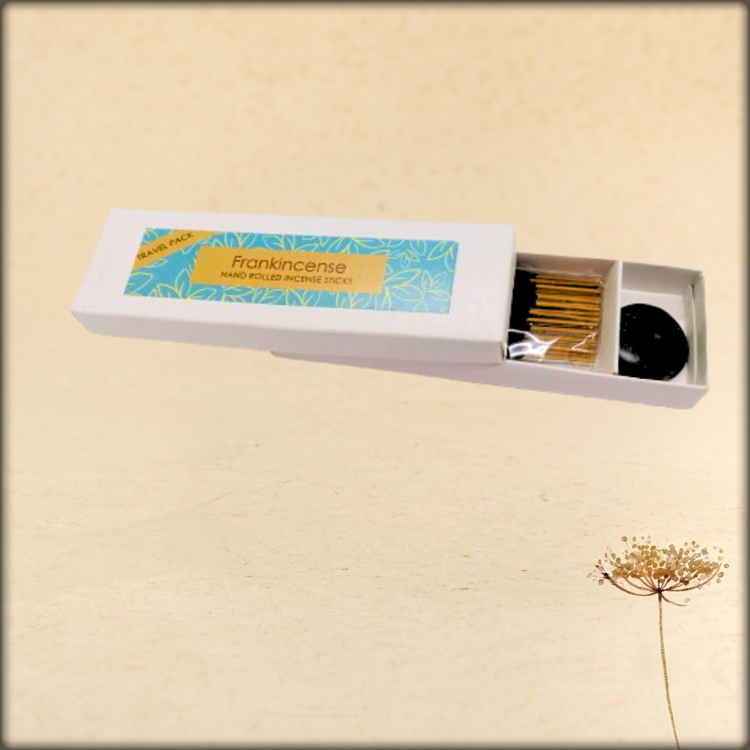 aura incense travel pack - 25 mini incense sticks with a holder