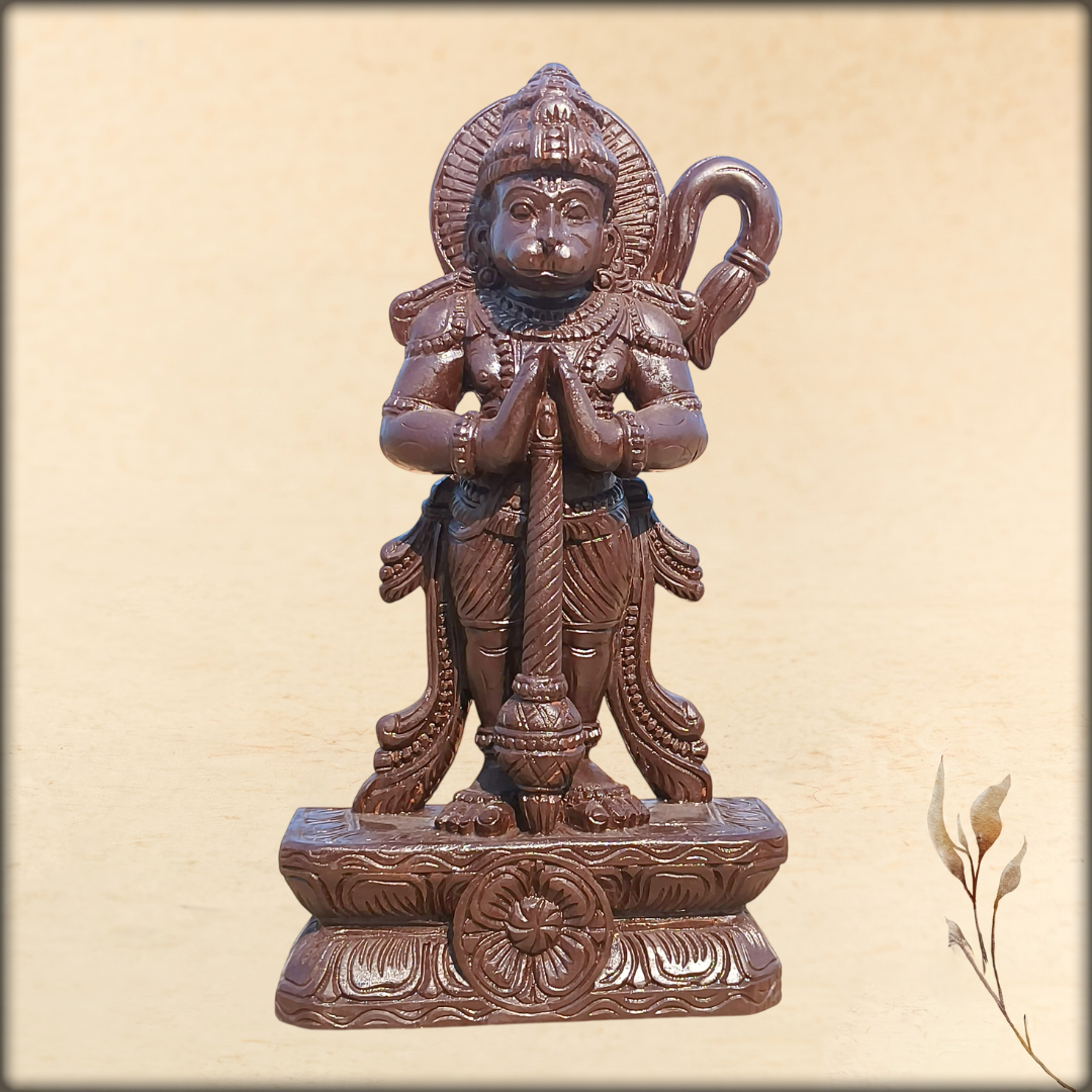 lord hanuman wooden sculpture 3 feet