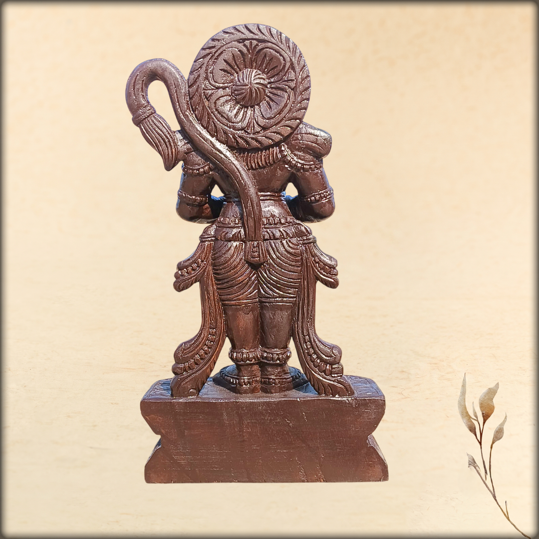 lord hanuman wooden sculpture 3 feet