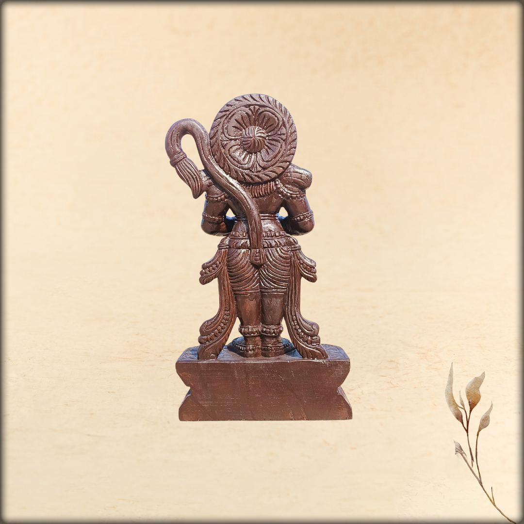 lord hanuman wooden sculpture 1.5 Feet