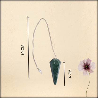 aura green jade dowsing cone pendulum | natural stone healing tool