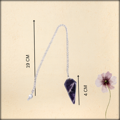aura purple amethyst dowsing cone pendulum | natural healing crystal