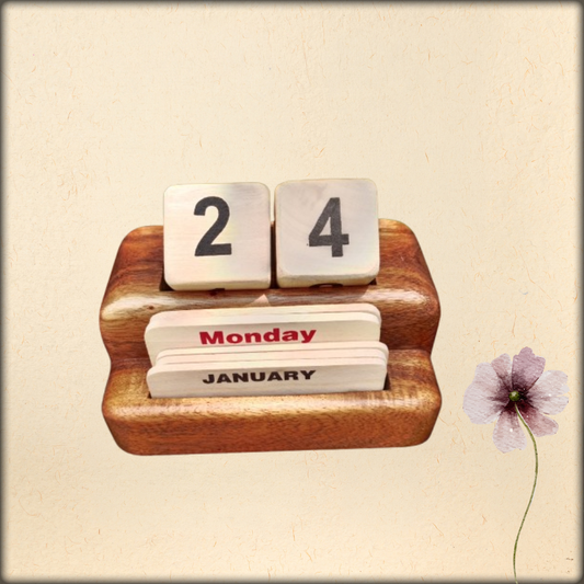 eternal wooden calendar for office desk and home