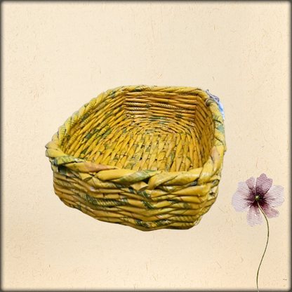 aura recycled paper rectangular basket