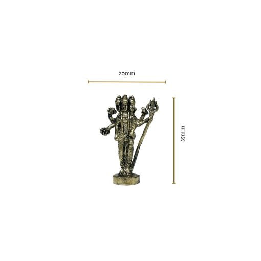 Dattatreya Idol in Brass, a sacred representation of three divine forces