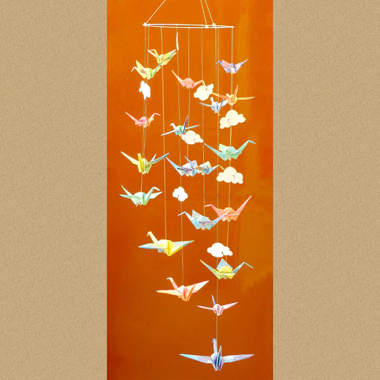 Crane Mobile - Hanging Décor Of Origami Birds