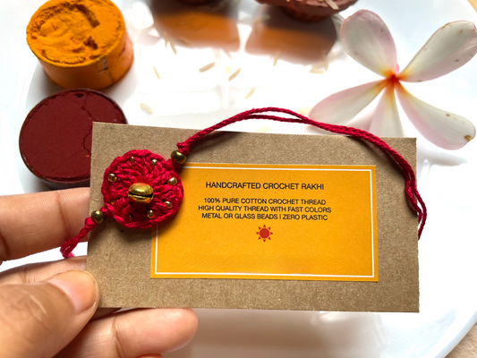 Maroon Crochet Rakhi