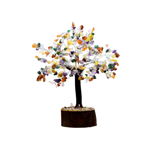 Crystal Mixed Stone Tree Showpieces for Home Decor