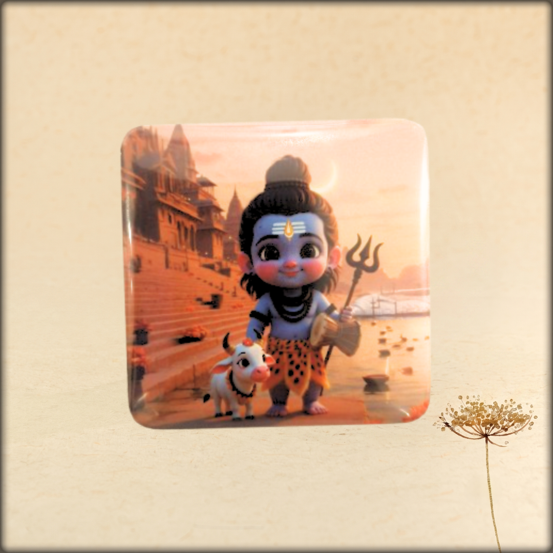 cartoon style hindu gods fridge magnet
