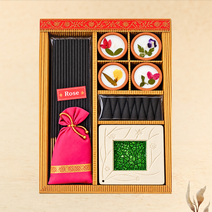 aura handmade fragrance gift box set of 5 - festive gift hamper