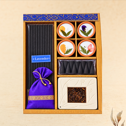aura handmade fragrance gift box set of 5 - festive gift hamper