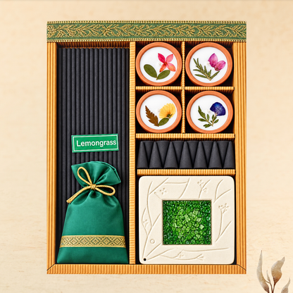 aura handmade fragrance gift box set of 5 - festive gift hamper