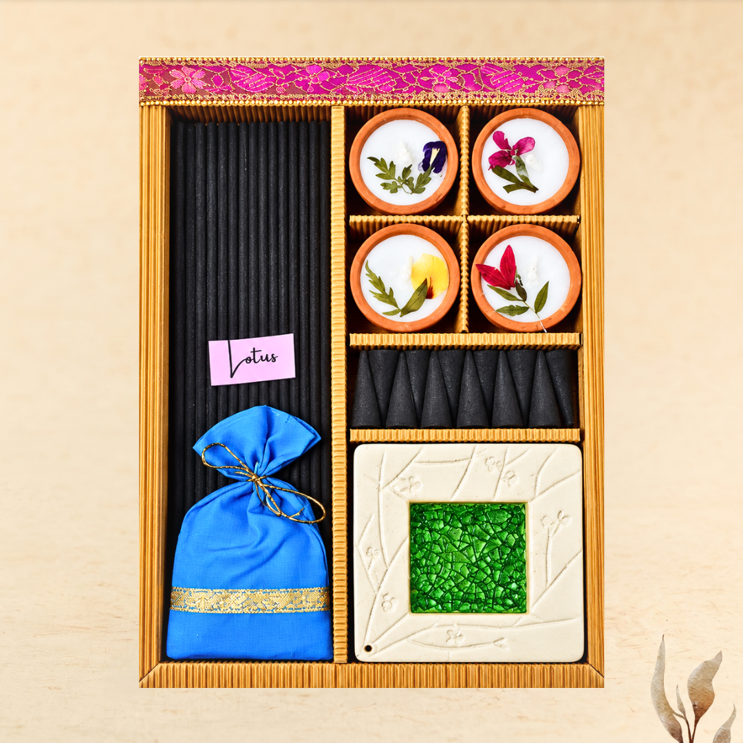 aura handmade fragrance gift box set of 5 - festive gift hamper