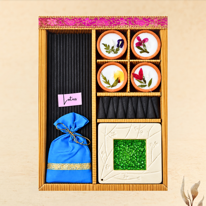aura handmade fragrance gift box set of 5 - festive gift hamper