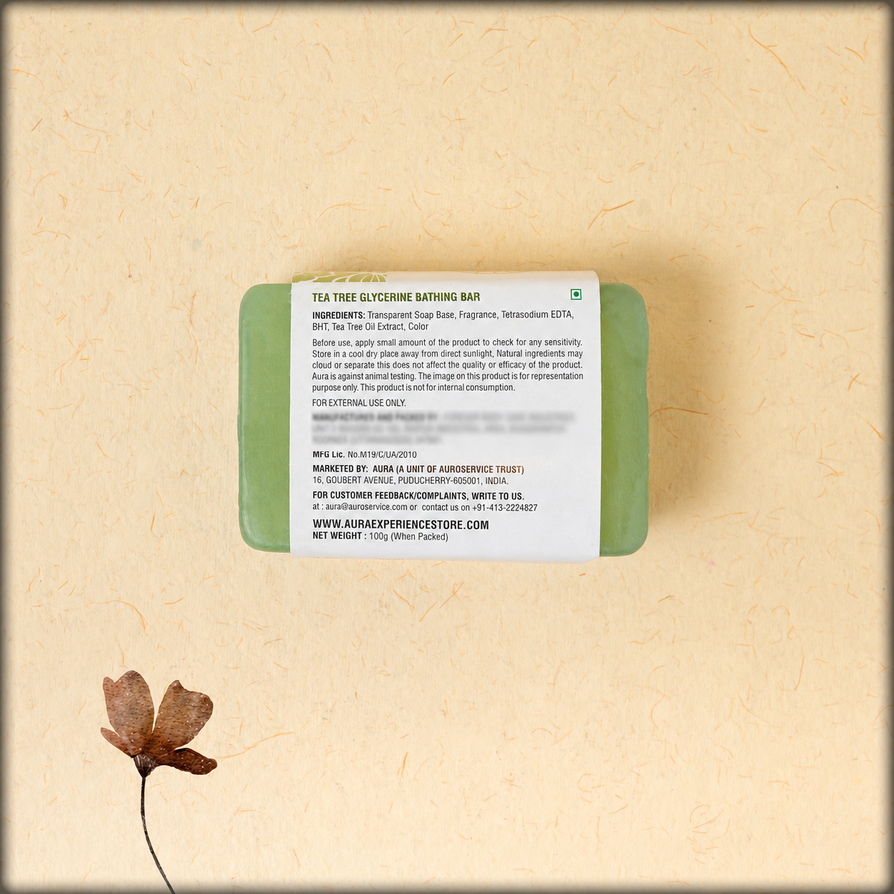 buy-now-handmade-glycerine-tea-tree-bathing-bar-with-green-tea-extracts-which-calm-and-relaxing-your-skin-suitable-for-all-skin-types-available-at-aura-a-unit-of-auroervicce-trust-puducherry
