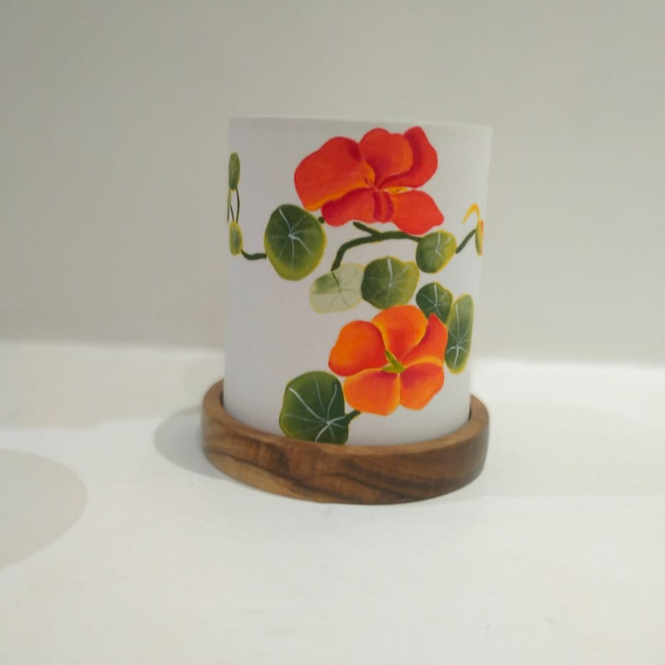 Handpainted Flower T-Lite Holder